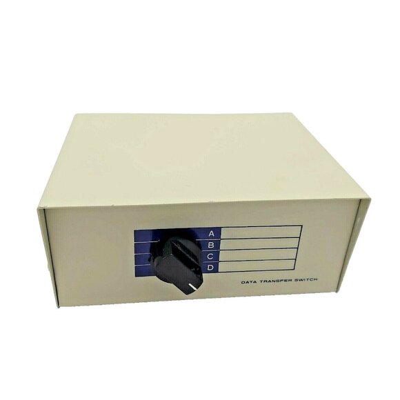Data Transfer Switch with 4 Outputs A-B-C-D Type DB9 Serial Ports Network Switch - Picture 2 of 7